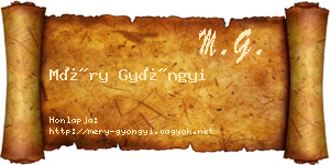 Méry Gyöngyi névjegykártya