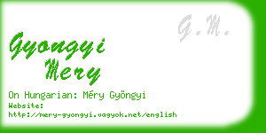 gyongyi mery business card